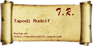 Tapodi Rudolf névjegykártya
