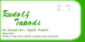 rudolf tapodi business card